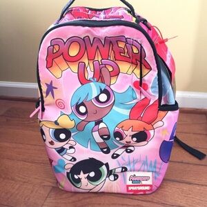 Sprayground Pink Multicolor Powerpuff Girls Graphic Backpack